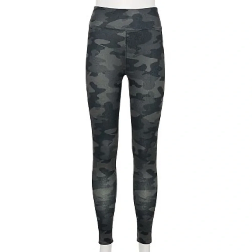 Kohls Black Camo Leggings Size L - Picture 4 of 4